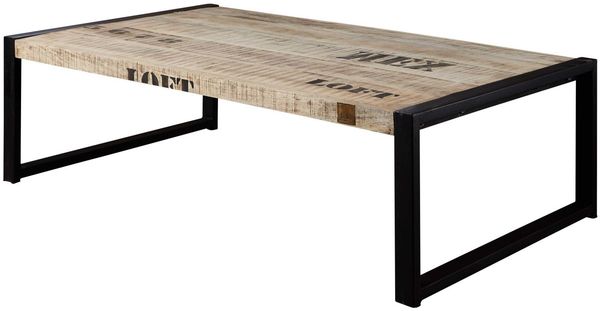Couchtisch Mango 140x80x40 natur bedruckt FACTORY #111