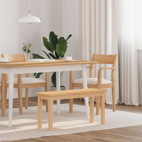 vidaXL Bank 90 cm Massivholz Gummibaum 4102595