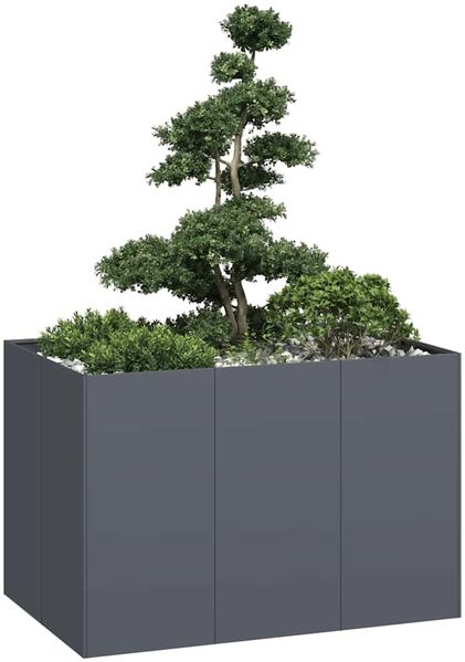 vidaXL Pflanzgefäß Anthrazit 120x80x80 cm Stahl 860789