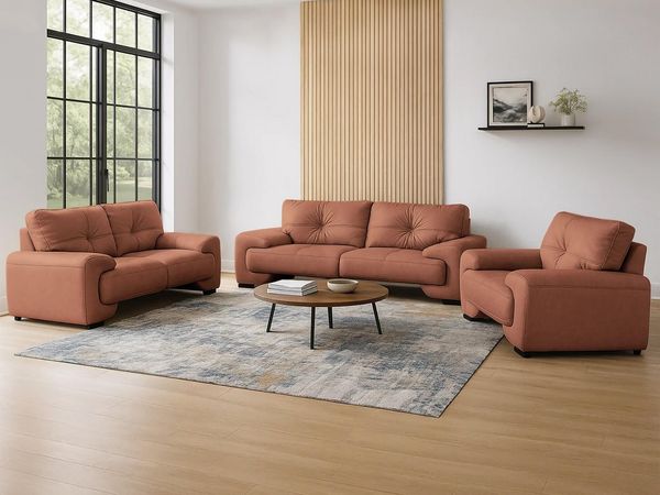 Beautysofa Big-Sofa Polstergarnitur Omega Set 3+2+1 Sofa Wohnzimmer Sofagarnitur, modernes Sofaset für Wohnzimmer, Kunstleder Couchgarnitur im modernen Design