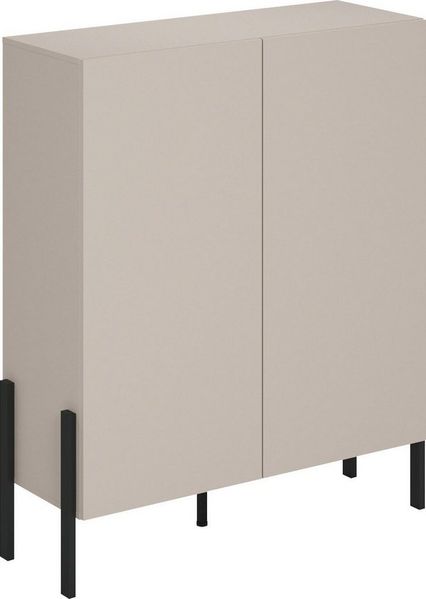 INOSIGN Kommode Jukon, Breite 110 cm, moderne grifflose Hochschrank, 2Türen, Highboard mit viel Stauraum, push-to-open-Funktion