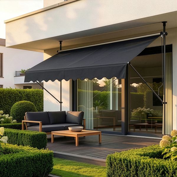 Klemmmarkise Stem 250x120x220-309 cm Anthrazit [pro. tec]