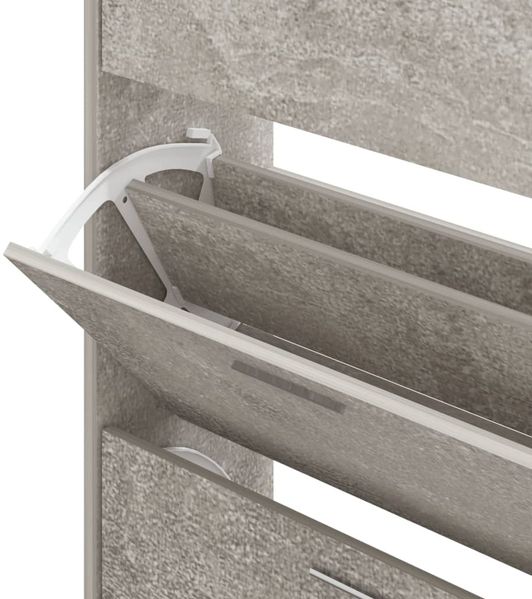vidaXL Schuhschrank Betongrau 63x24x103 cm Holzwerkstoff 342553 Bild 6