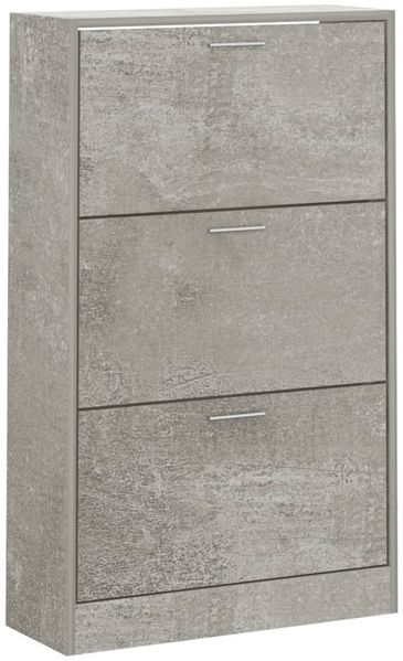 vidaXL Schuhschrank Betongrau 63x24x103 cm Holzwerkstoff 342553 Bild 3
