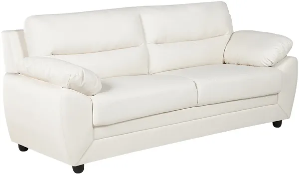 Vente-unique - MANOA Couchgarnitur Kunstleder Weiß - B 82 cm x H 88 cm x L 201 cm163 cm