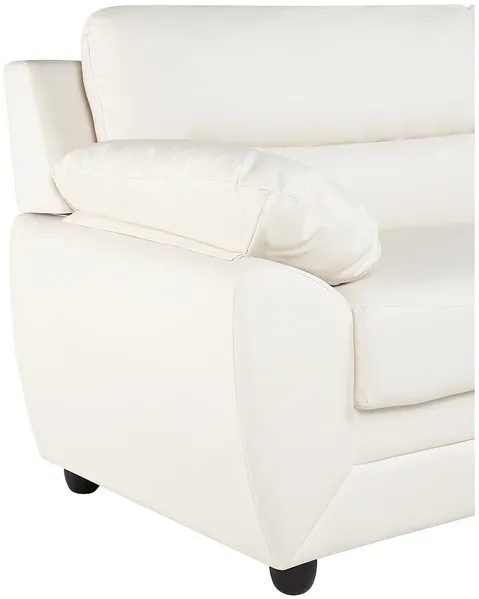 Vente-unique - MANOA Couchgarnitur Kunstleder Weiß - B 82 cm x H 88 cm x L 201 cm163 cm Bild 5