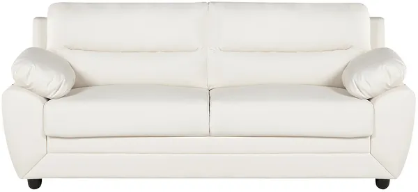 Vente-unique - MANOA Couchgarnitur Kunstleder Weiß - B 82 cm x H 88 cm x L 201 cm163 cm Bild 2