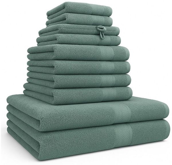 Betz Handtuch Set 12er Handtuch-Set PREMIUM, 100% Baumwolle (Set, 12-St), 2 Duschtücher 4 Handtücher 2 Gästetücher 2 Seiftücher 2 WH