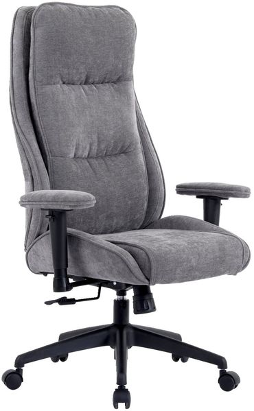 Novel 'WALTER' Bürodrehstuhl Homeoffice, Chenille dunkelgrau, 75 x 118.5 x 72 cm, Taschenfederkern 140 kg belastbar