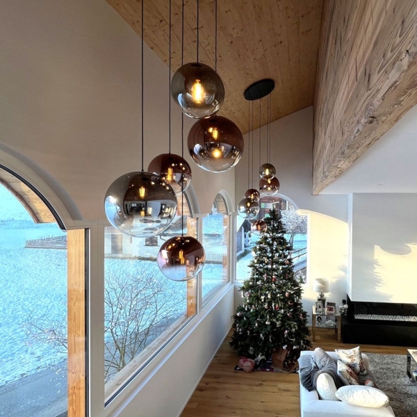 s.luce Orb 5-flammige Galerielampe Modular Gold Verlauf, Rauch Bild 12