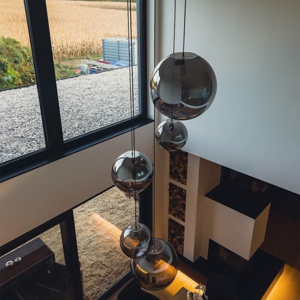 s.luce Orb 5-flammige Galerielampe Modular Gold Verlauf, Rauch Bild 4