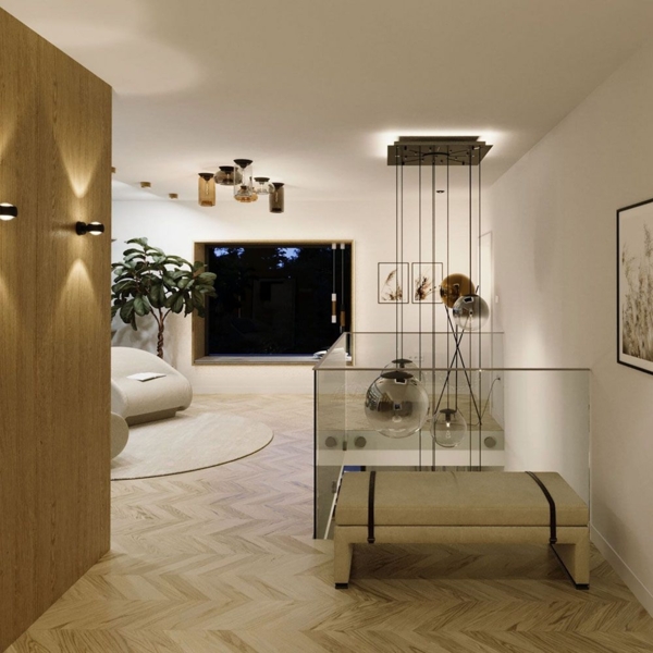 s.luce Orb 5-flammige Galerielampe Modular Gold Verlauf, Rauch Bild 14