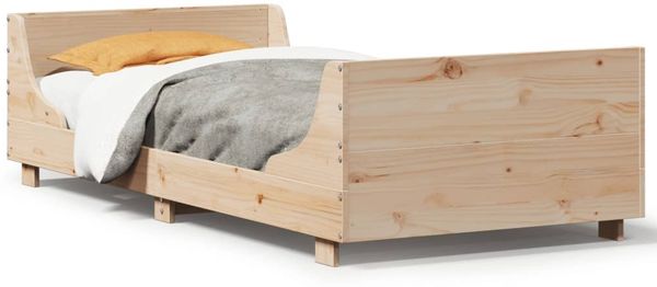 Einzelbetten, Betten für Erwachsene, Massivholzbett ohne Matratze 75x190 cm Kiefernholz de3377