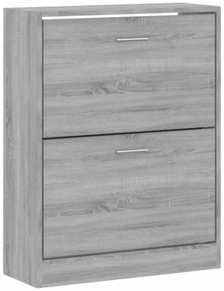 vidaXL Schuhschrank Grau Sonoma 63x24x81 cm Holzwerkstoff 342562