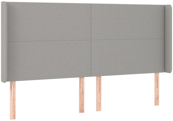 vidaXL Boxspringbett mit Matratze Stoff Hellgrau 200x200 cm, Härtegrad: H2 [3131857] Bild 6