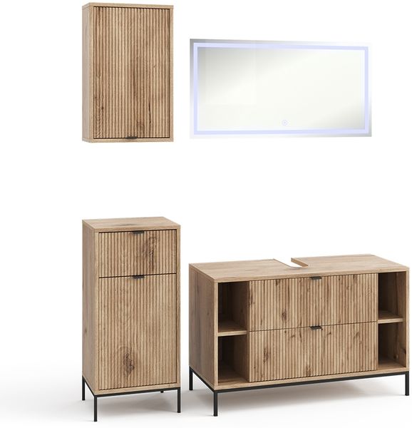 Badmöbel-Set Eliza Viking Oak 4 Teile Vicco