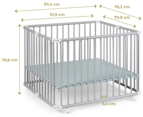 Geuther 2261+ Laufgitter Lucilee Plus 76x97 cm - natur 02 Bild 2