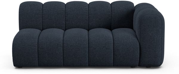 Micadoni Modulares Sofa Lupine 3-Sitzer Rechts Chenille Eden Marineblau