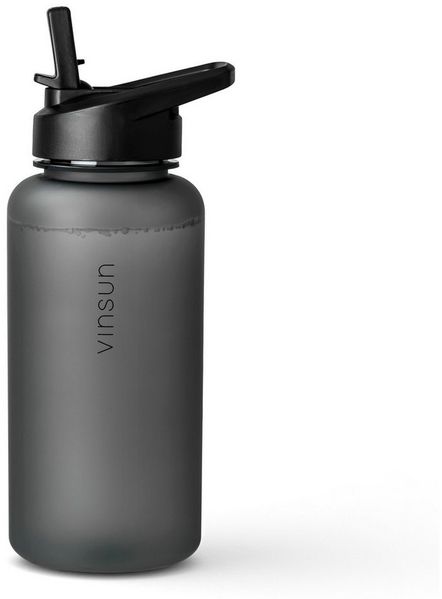 Vinsun Trinkflasche Sportflasche mit Strohhalm 1L - Wasserflasche Tritan auslaufsicher, BPA frei, Bruchsicher, geruchs- & geschmacksneutral, geringes Gewicht