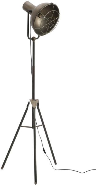 Standlampe Rund Metall Grau