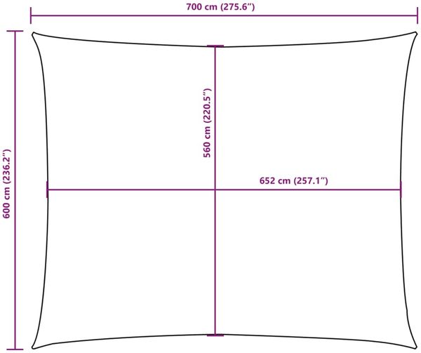 vidaXL Sonnensegel Oxford-Gewebe Rechteckig 6x7 m Terracotta-Rot 135387 Bild 10