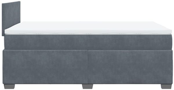 vidaXL Boxspringbett mit Matratze Dunkelgrau 120x200 cm Samt 3286277 Bild 9