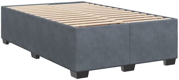 vidaXL Boxspringbett mit Matratze Dunkelgrau 120x200 cm Samt 3286277 Bild 5