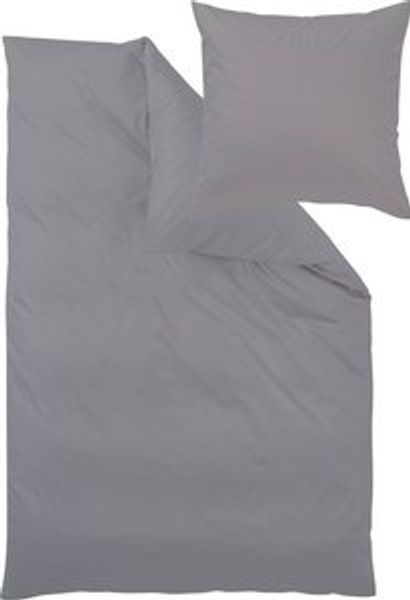 Uni-Mako-Satin - Curt Bauer Uni 135x200 + 80x80 cm-3616 mattsilber Bild 6