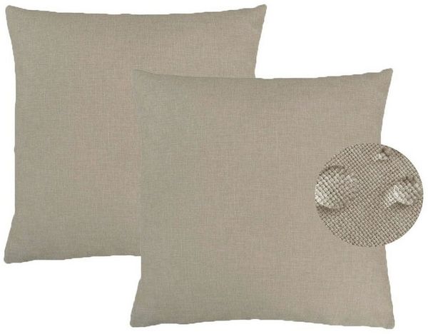 Brilliant Kissenbezüge Leinen-Optik 2er Set Kissenbezug Natur Fleckschutz, (2 Stück), gleichmäßiges Gewebe