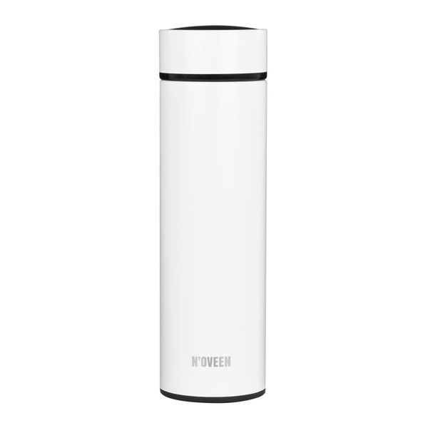 NOVEEN Matte Sport Trinkflasche 450 ml Weiß