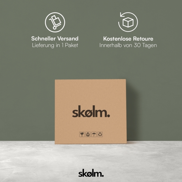 skølm 'Mjölnir' Couchtisch rund, Massivholz Eiche, natur geölt, Wohnzimmertisch Ø70 cm, Beistelltisch für Wohnzimmer mit Ablage Bild 8