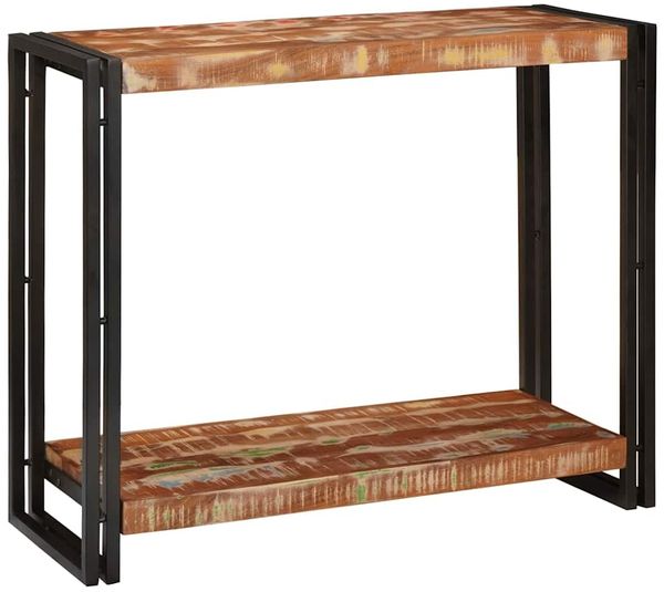 Konsolentisch, Beistelltisch, Konsole 90 x 33 x 75 cm Massives upgecyceltes Holz