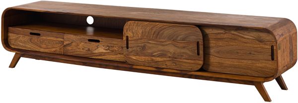 TV-Board Sheesham 220x40x48 hellbraun lackiert MAILAND #127