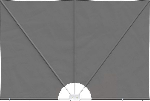 vidaXL Balkon Sichtschutz 240 x 160 cm Polyester Rechtwinklig Hellgrau 42037150 Bild 2