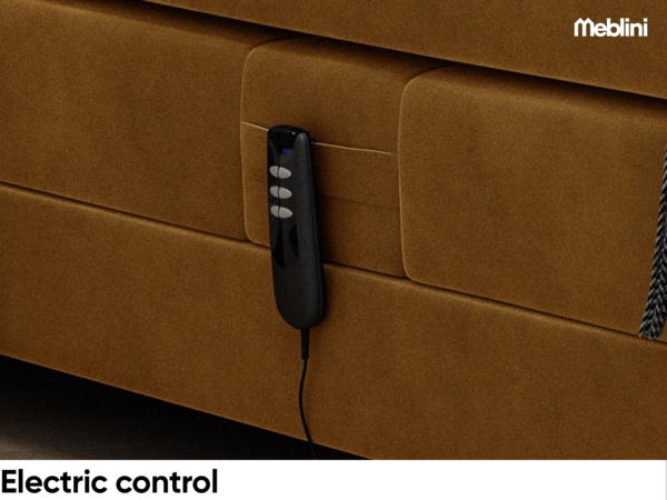 MEBLINI Boxspringbett Elektrisch DANTE 160x200 cm mit Bettkasten – H3/Grau Samt Polsterbett - Doppelbett mit Toppers & Taschenfederkern-Matratzen Bild 4