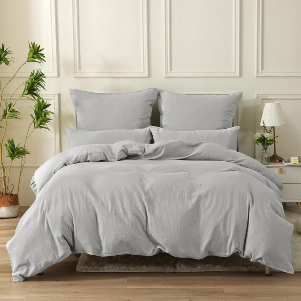 SOULFUL Doppelte Musselin Bettwäsche 135x200 Baumwolle 4tlg. Sets 2er Bettbezug Bild 1