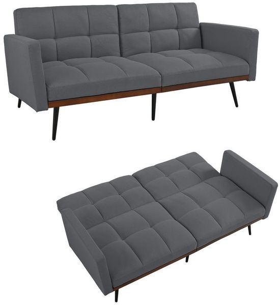 REDOM Schlafsofa Mittelcentury-Moderne, Futon-Couch mit 5-fach Verstellbarer Rückenlehne 1 Teile