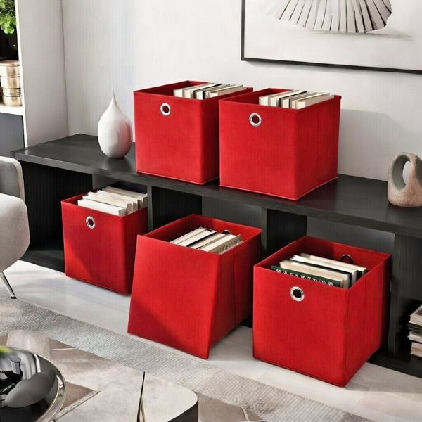 StickandShine Faltbox 4er SET 28 x 28 x 28 cm mit Deckel – perfekt für KALLAX - 19 Farben