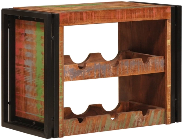 vidaXL Weinregal Braun 60 x 45 x 33 cm Massives Altholz 4104756