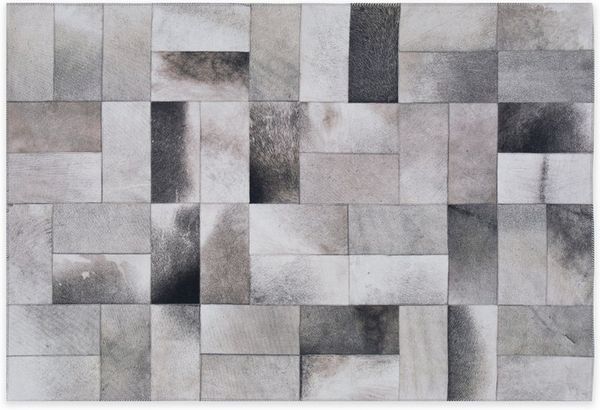 DomDeco Teppich Print-Teppich TABEA Grau, 160x230 cm, rechteckig