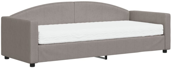 vidaXL Tagesbett mit Matratze Taupe 80x200 cm Stoff 3197168