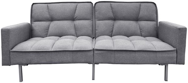 HTI-Living Schlafsofa Schlafsofa Brigga Leinen Grau, Stück 1 Teile, Funktionscouch inklusive 2 Zierkissen