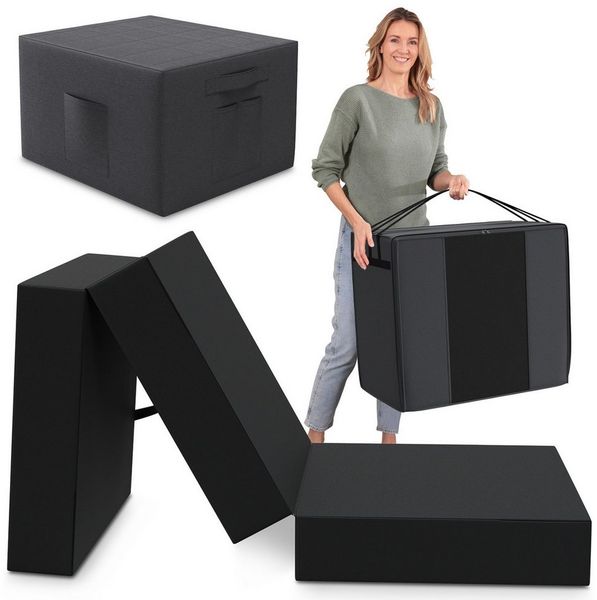 Bestschlaf Klappmatratze Spar-Set inkl. Husse & Transporttasche, Polyester, Schwarz / Anthrazit, 75x195 cm