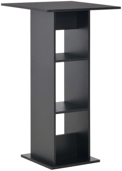 Bartisch, Küchentisch, Stehtisch Schwarz 60x60x110 cm