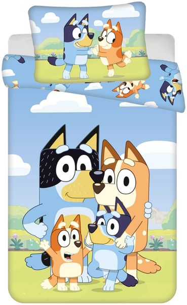 Bluey Babybettwäsche Set Heeler Familie 100x135 cm 100% Baumwolle