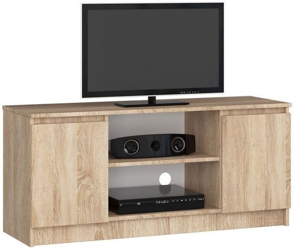 Raumhirsch Furniture Lowboard, TV-Schrank - Elegantes Design für Ihr Wohnzimmer - Fernsehtisch, 120 cm für TV bis 65", 2 Türen, 2 Böden, bis 75 kg, kratzfest