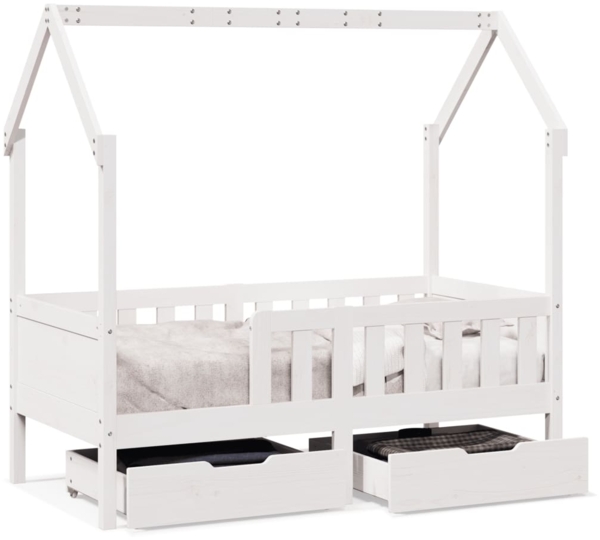 vidaXL Kinderbett mit Schubladen 70x140 cm Massivholz Kiefer 3302045
