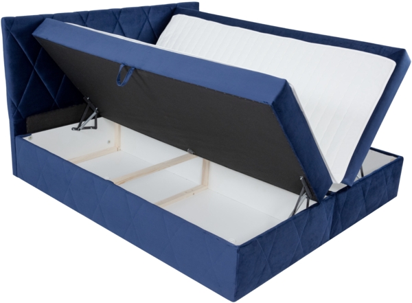 Boxspringbett 'Simoti' grün 140x200 cm Bild 3