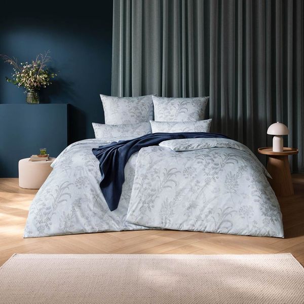 Estella Schweizer Premium Satin Bettwäsche 155x220 Elke wolke Gräser 2194-615