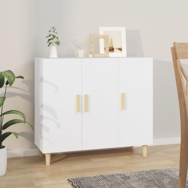 vidaXL Sideboard Weiß 90 x 34 x 80 cm Holzwerkstoff [812492]
